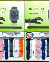 D9 Ultra Smart Watch 2.3" Bluetooth Calling 7 Straps Bundle
