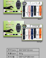 D9 Ultra Smart Watch 2.3" Bluetooth Calling 7 Straps Bundle