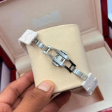 Men's Carbon Fiber White Marble Arabic Aura Watch