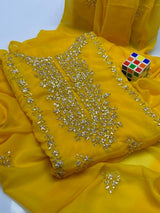 2 pcs women's unstitched suit hand work